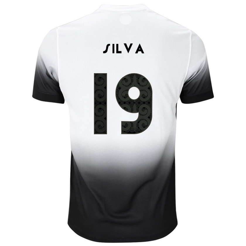 Kandiny Kinderen Gustavo Silva #19 Wit Zwart Thuisshirt Thuistenue 2024/25 T-Shirt België