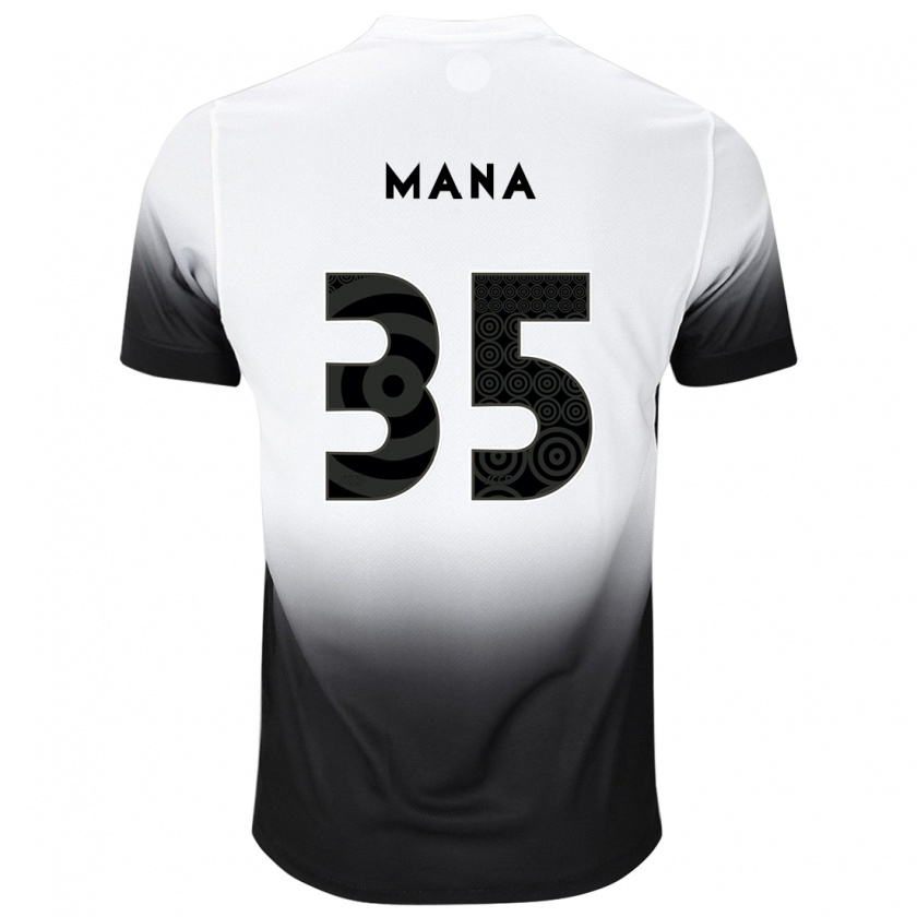 Kandiny Bambino Maglia Léo Mana #35 Bianco Nero Kit Gara Home 2024/25 Maglietta