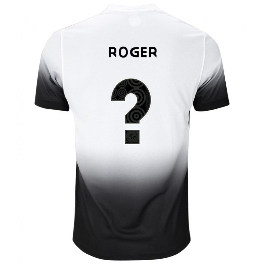 Kandiny Bambino Maglia Matheus Roger #0 Bianco Nero Kit Gara Home 2024/25 Maglietta