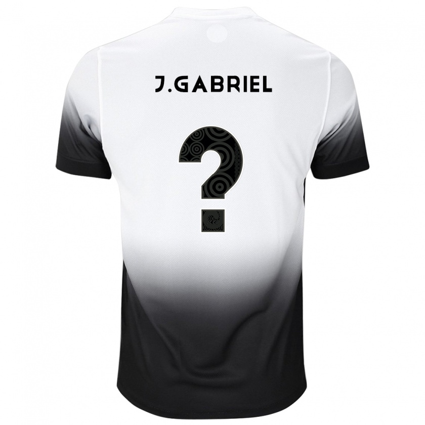 Kandiny Niño Camiseta João Gabriel #6 Blanco Negro 1ª Equipación 2024/25 La Camisa