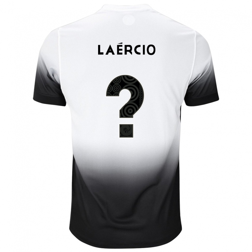 Kandiny Bambino Maglia Laércio #0 Bianco Nero Kit Gara Home 2024/25 Maglietta