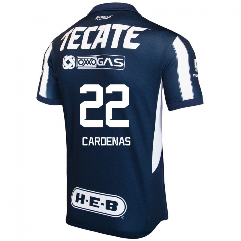 Kandiny Niño Camiseta Luis Cárdenas #22 Azul Rojo Blanco 1ª Equipación 2024/25 La Camisa México