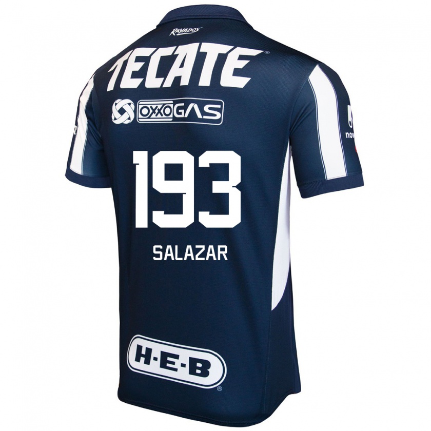 Kandiny Niño Camiseta Jofran Salazar #193 Azul Rojo Blanco 1ª Equipación 2024/25 La Camisa México