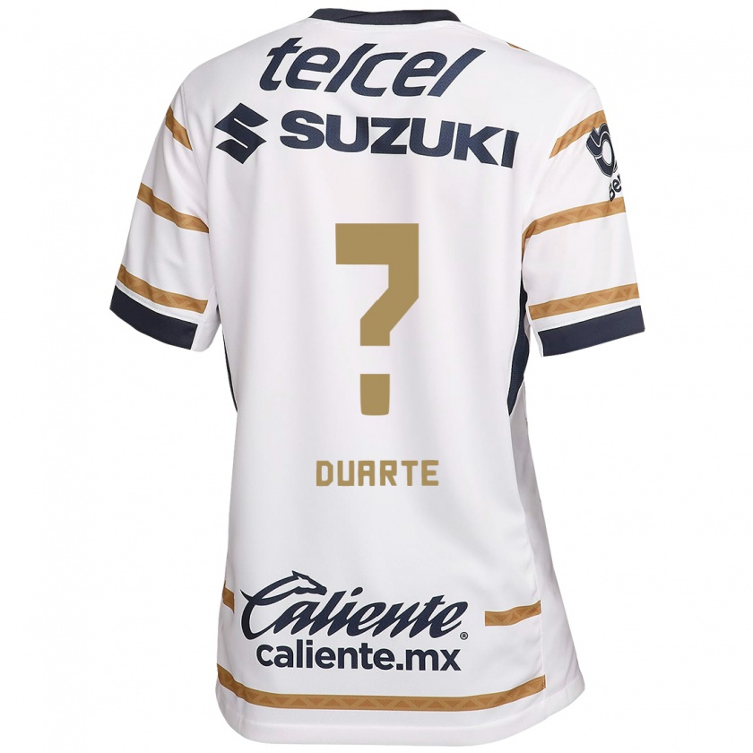 Kandiny Niño Camiseta Rubén Duarte #0 Obsidiana Blanca 1ª Equipación 2024/25 La Camisa