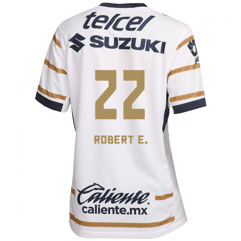 Kandiny Niño Camiseta Robert Ergas #22 Obsidiana Blanca 1ª Equipación 2024/25 La Camisa