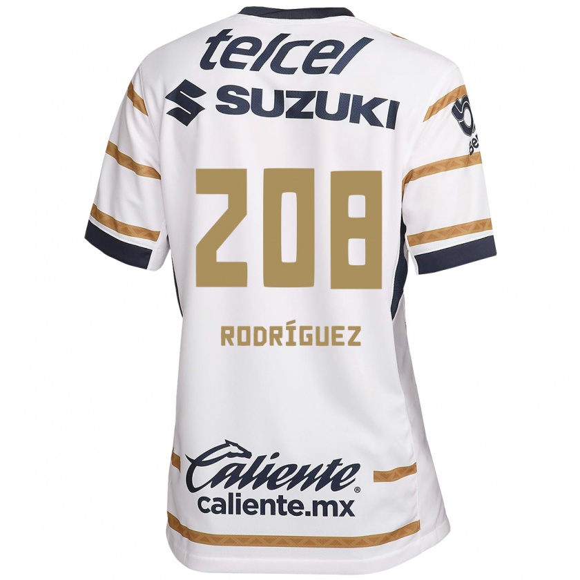 Kandiny Niño Camiseta Gael Rodríguez #208 Obsidiana Blanca 1ª Equipación 2024/25 La Camisa