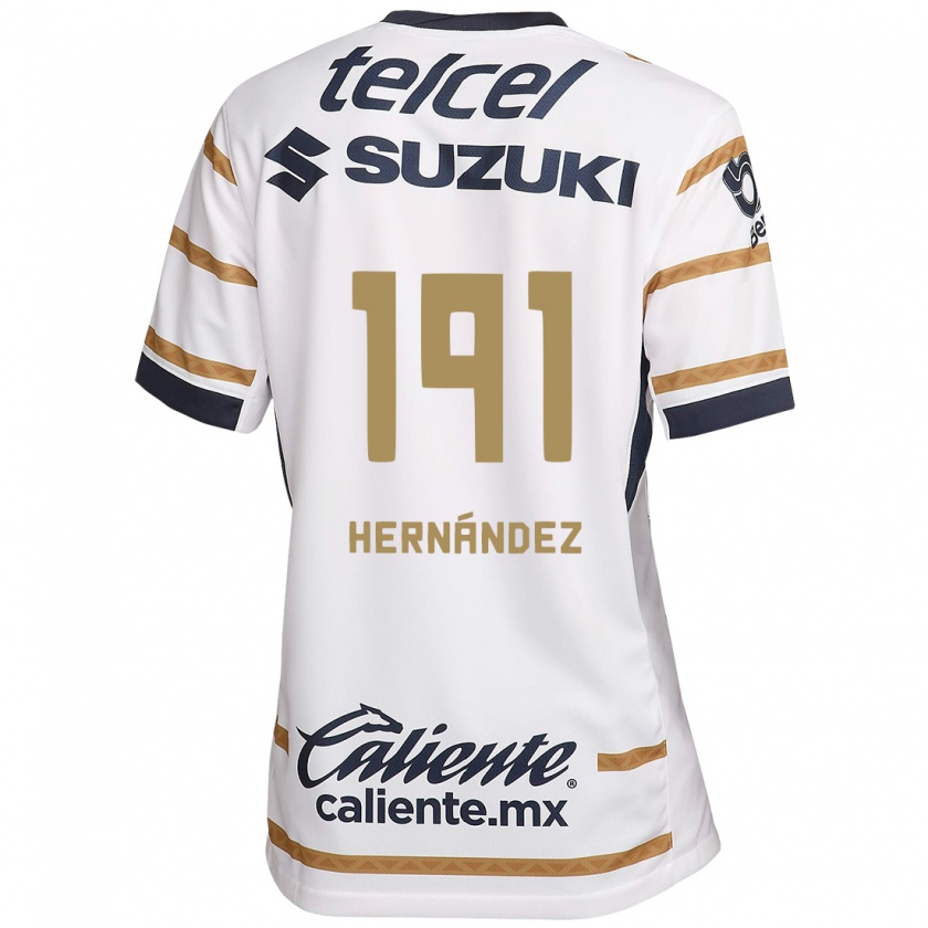 Kandiny Niño Camiseta Marco Hernández #191 Obsidiana Blanca 1ª Equipación 2024/25 La Camisa