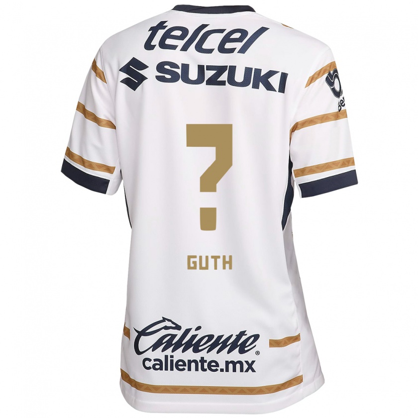 Kandiny Niño Camiseta Tiago Guth #0 Obsidiana Blanca 1ª Equipación 2024/25 La Camisa