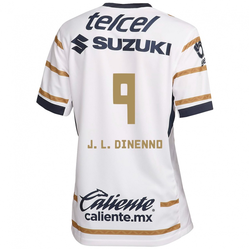 Kandiny Niño Camiseta Juan Dinenno #9 Obsidiana Blanca 1ª Equipación 2024/25 La Camisa