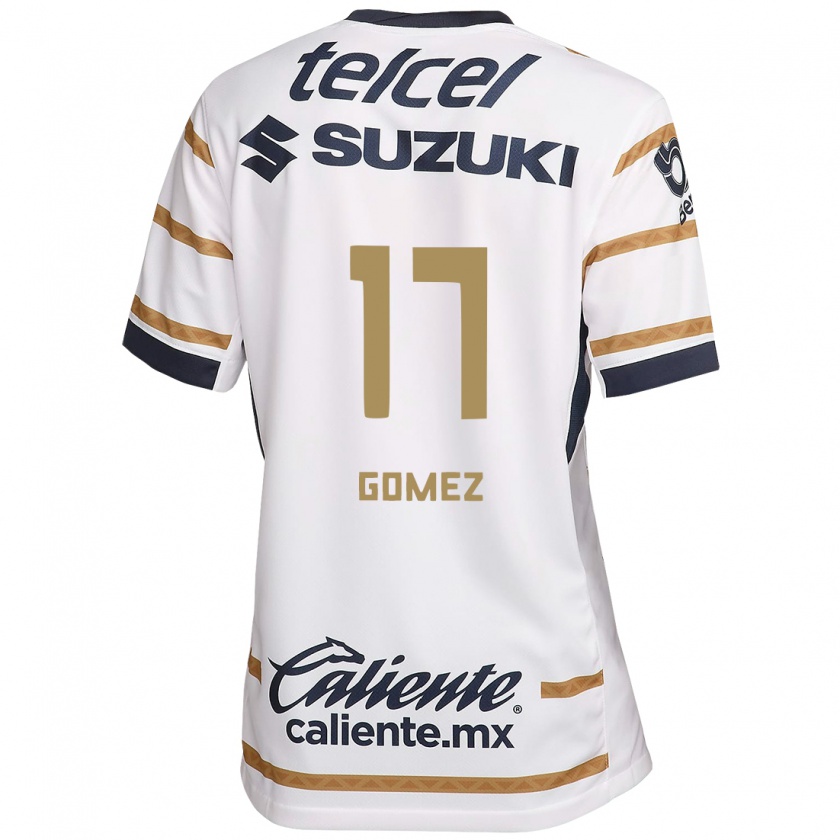 Kandiny Niño Camiseta Diana Gomez #17 Obsidiana Blanca 1ª Equipación 2024/25 La Camisa