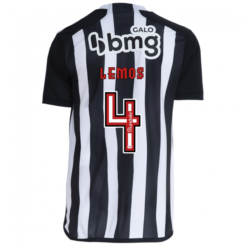 Kandiny Bambino Maglia Mauricio Lemos #4 Bianco Nero Kit Gara Home 2024/25 Maglietta