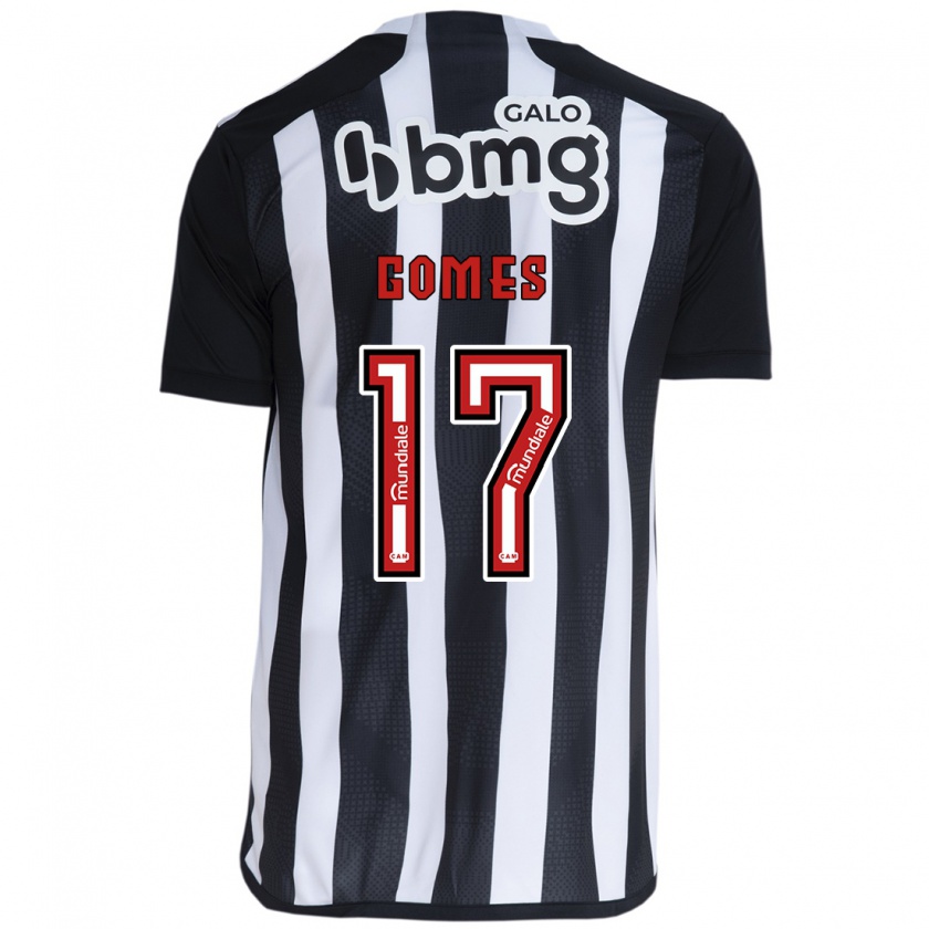 Kandiny Kinderen Igor Gomes #17 Wit Zwart Thuisshirt Thuistenue 2024/25 T-Shirt