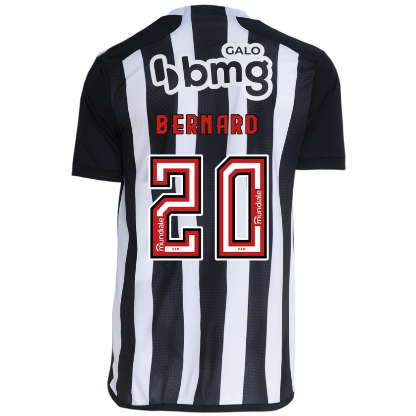 Kandiny Niño Camiseta Bernard #20 Blanco Negro 1ª Equipación 2024/25 La Camisa