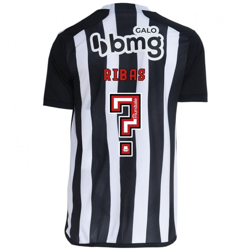 Kandiny Bambino Maglia Caio Ribas #0 Bianco Nero Kit Gara Home 2024/25 Maglietta