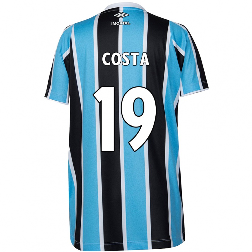 Kandiny Bambino Maglia Diego Costa #19 Blu Nero Bianco Kit Gara Home 2024/25 Maglietta