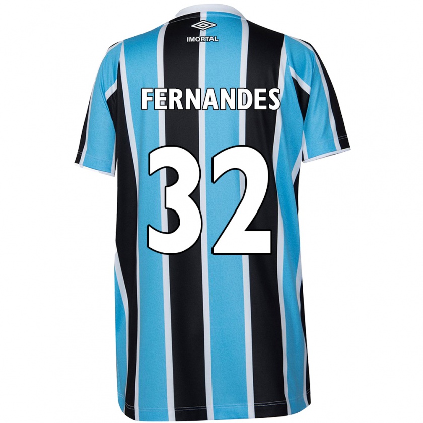 Kandiny Kinderen Nathan Fernandes #32 Blauw Zwart Wit Thuisshirt Thuistenue 2024/25 T-Shirt