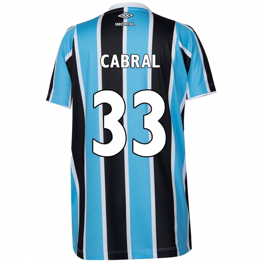 Kandiny Bambino Maglia Rafael Cabral #33 Blu Nero Bianco Kit Gara Home 2024/25 Maglietta