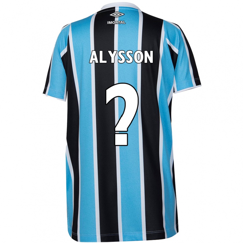 Kandiny Bambino Maglia Alysson Edward #0 Blu Nero Bianco Kit Gara Home 2024/25 Maglietta