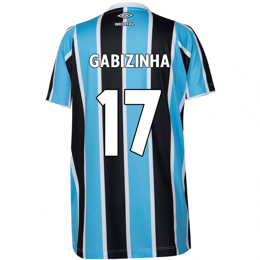 Kandiny Bambino Maglia Gabizinha #17 Blu Nero Bianco Kit Gara Home 2024/25 Maglietta