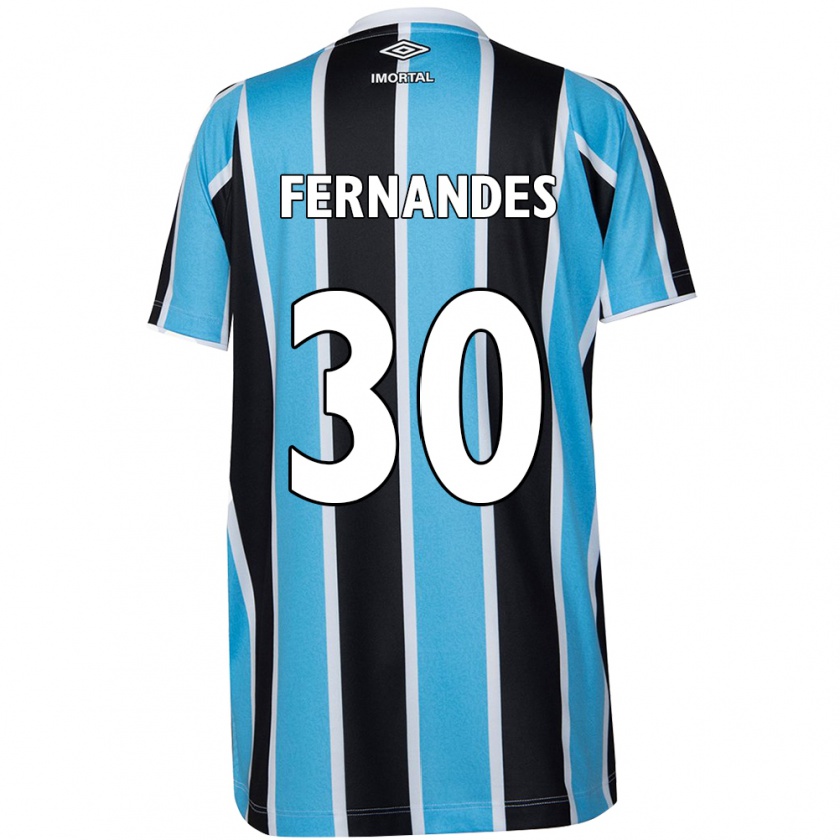 Kandiny Bambino Maglia Raquel Fernandes #30 Blu Nero Bianco Kit Gara Home 2024/25 Maglietta