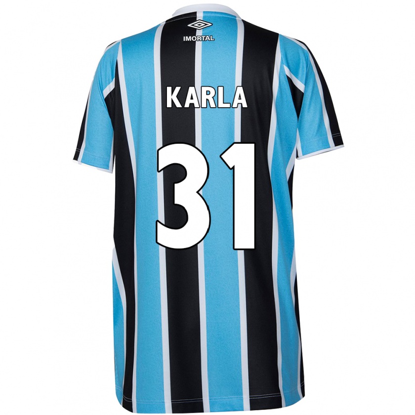 Kandiny Bambino Maglia Emmily Karla #31 Blu Nero Bianco Kit Gara Home 2024/25 Maglietta