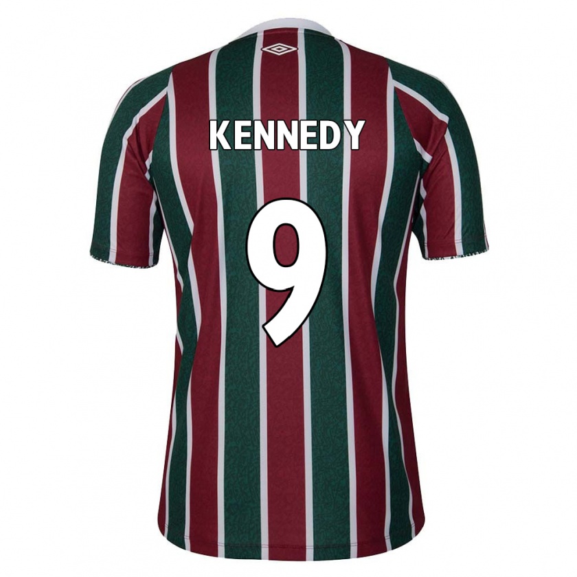 KandinyキッズJohn Kennedy#9グリーン マルーン ホワイトホームシャツ2024/25ジャージーユニフォーム