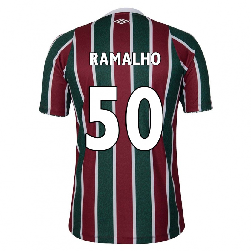 Kandiny Kinderen Gustavo Ramalho #50 Groen Kastanjebruin Wit Thuisshirt Thuistenue 2024/25 T-Shirt