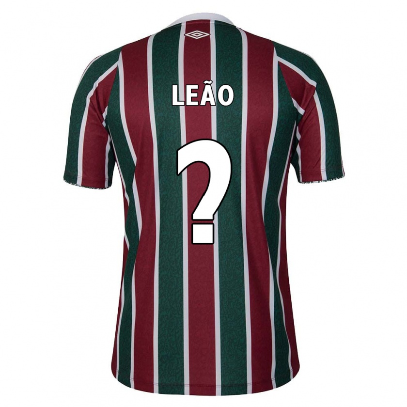 KandinyキッズCaio Leão#0グリーン マルーン ホワイトホームシャツ2024/25ジャージーユニフォーム