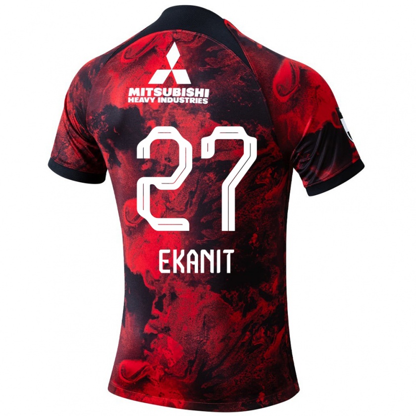 Kandiny Kinderen Ekanit Panya #27 Rood Zwart Thuisshirt Thuistenue 2024/25 T-Shirt België