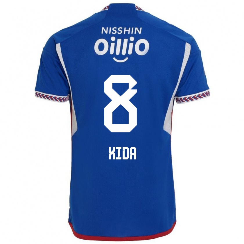 Kandiny Kinder Takuya Kida #8 Blau Weiß Rot Heimtrikot Trikot 2024/25 T-Shirt Österreich