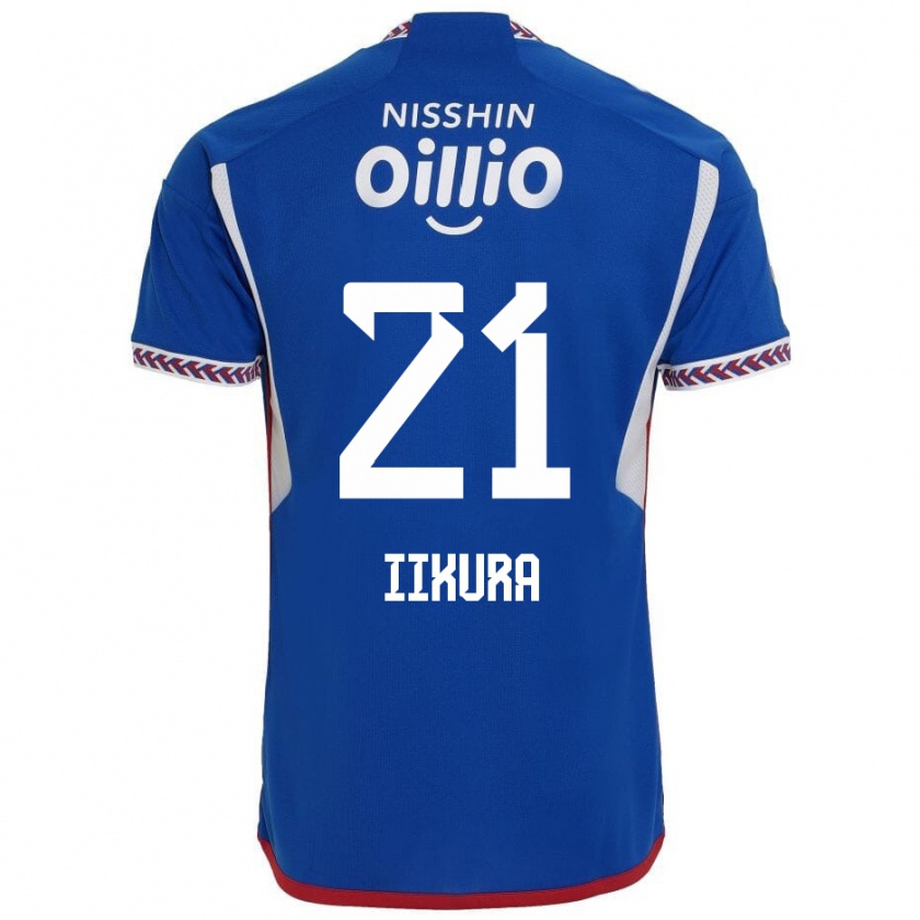 Kandiny Kinder Hiroki Iikura #21 Blau Weiß Rot Heimtrikot Trikot 2024/25 T-Shirt Österreich