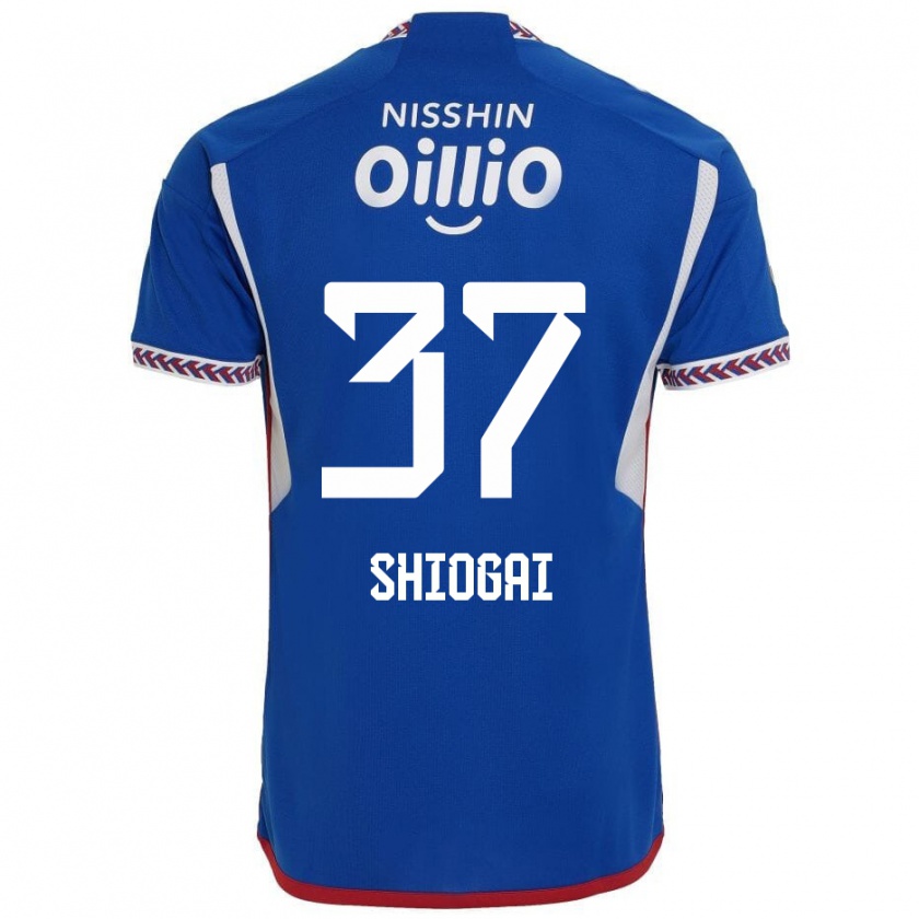 KandinyキッズKento Shiogai#37青 白 赤ホームシャツ2024/25ジャージーユニフォーム