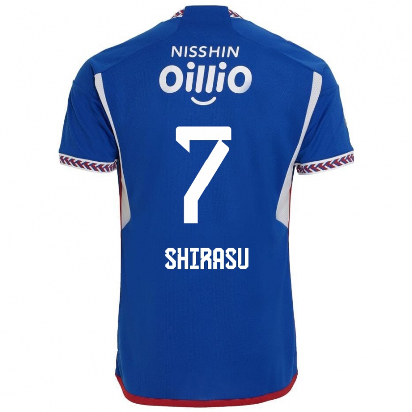 Kandiny Kinderen Kento Shirasu #7 Blauw Wit Rood Thuisshirt Thuistenue 2024/25 T-Shirt België