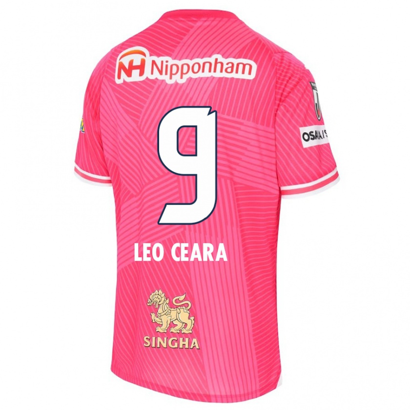 Kandiny Kinder Léo Ceará #9 Rosa Weiß Heimtrikot Trikot 2024/25 T-Shirt Österreich