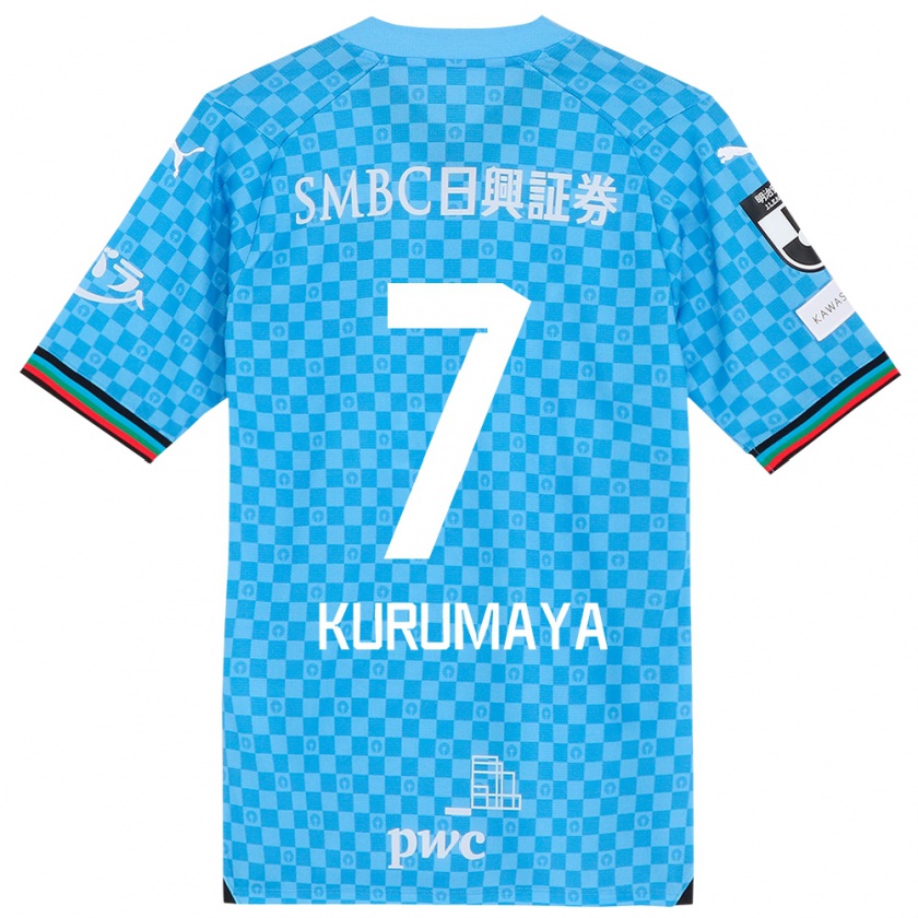 Kandiny Bambino Maglia Shintaro Kurumaya #7 Azzurro Blu Kit Gara Home 2024/25 Maglietta