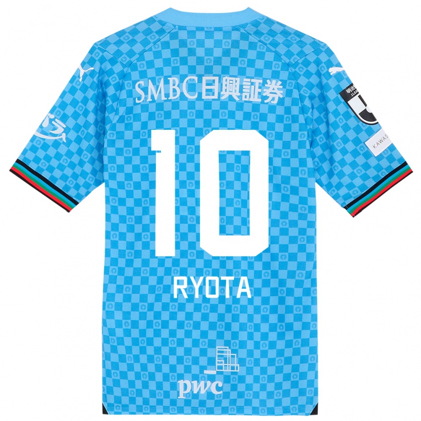 Kandiny Kinderen Ryota Oshima #10 Azuur Blauw Thuisshirt Thuistenue 2024/25 T-Shirt