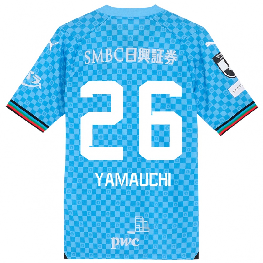 Kandiny Kinderen Hinata Yamauchi #26 Azuur Blauw Thuisshirt Thuistenue 2024/25 T-Shirt België