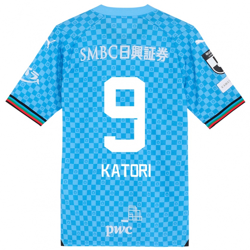 Kandiny Bambino Maglia Takeshi Katori #9 Azzurro Blu Kit Gara Home 2024/25 Maglietta