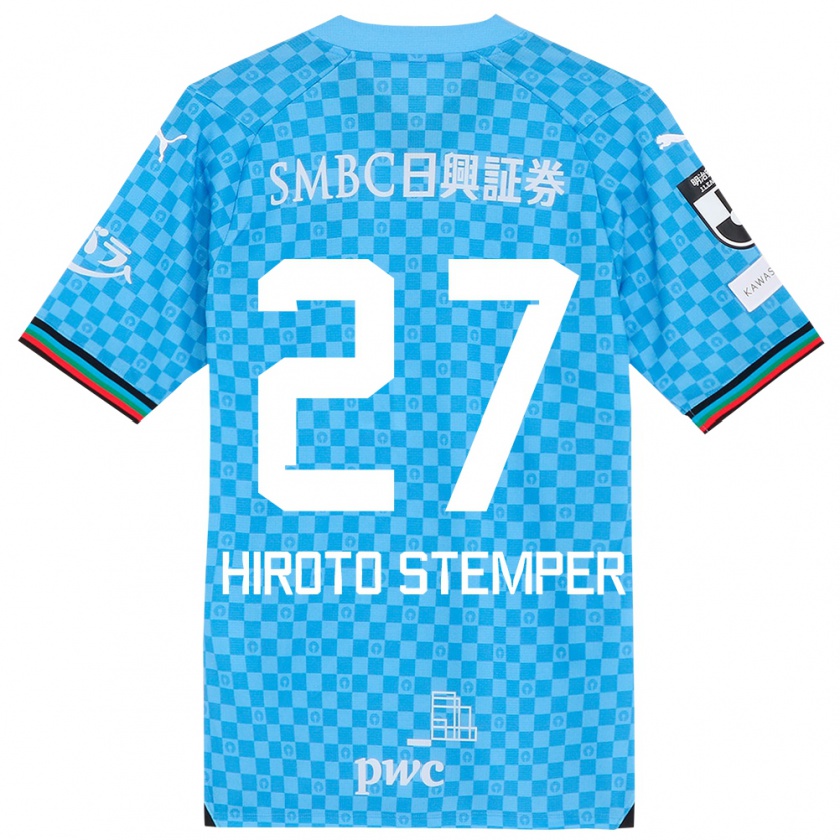 Kandiny Kinder Luka Hiroto Stemper #27 Azurblau Heimtrikot Trikot 2024/25 T-Shirt Österreich