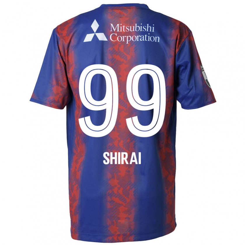 Kandiny Niño Camiseta Kosuke Shirai #99 Azul Rojo 1ª Equipación 2024/25 La Camisa