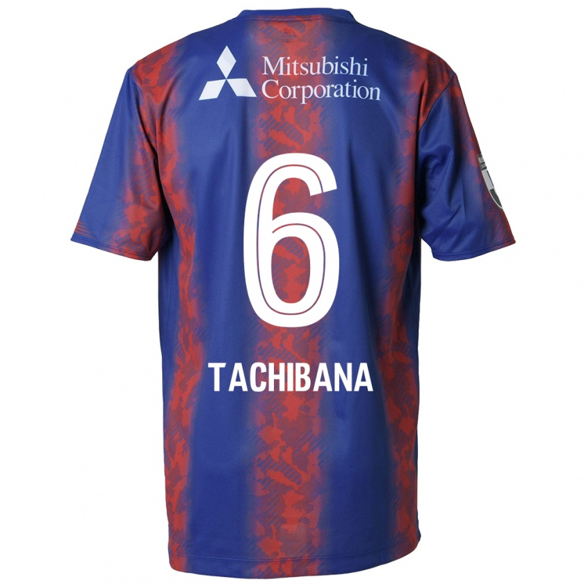 Kandiny Niño Camiseta Keigo Tachibana #6 Azul Rojo 1ª Equipación 2024/25 La Camisa