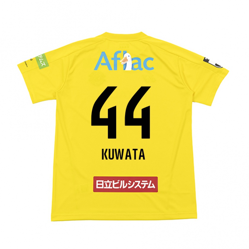 Kandiny Niño Camiseta Taisei Kuwata #44 Amarillo Negro 1ª Equipación 2024/25 La Camisa