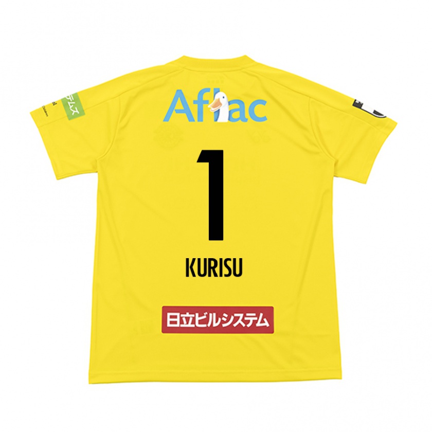 Kandiny Bambino Maglia Daishi Kurisu #1 Giallo Nero Kit Gara Home 2024/25 Maglietta