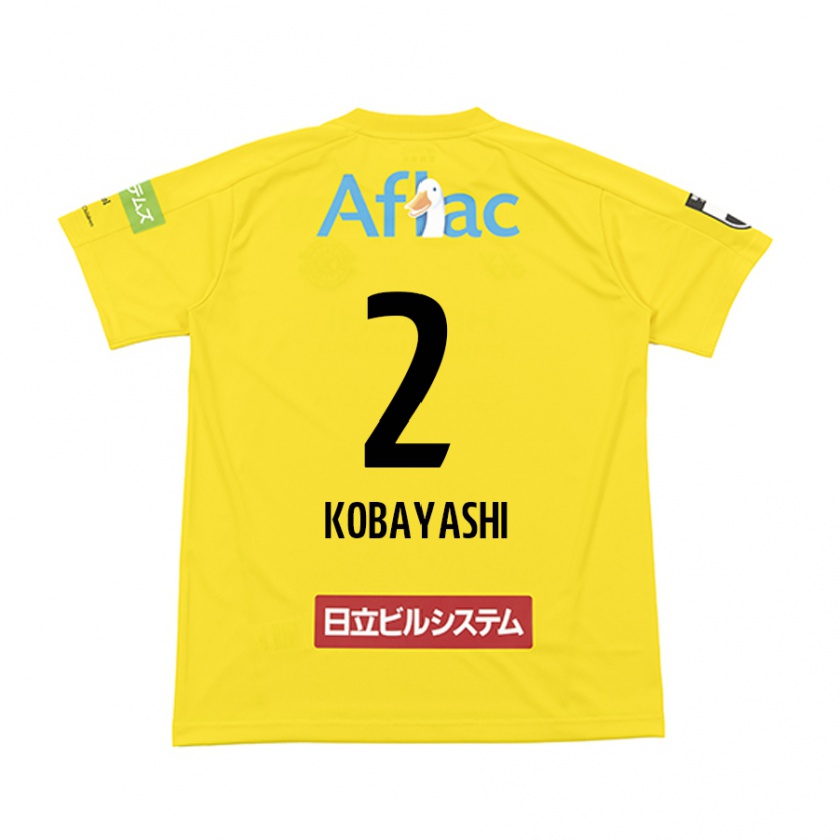 Kandiny Niño Camiseta Kensei Kobayashi #2 Amarillo Negro 1ª Equipación 2024/25 La Camisa