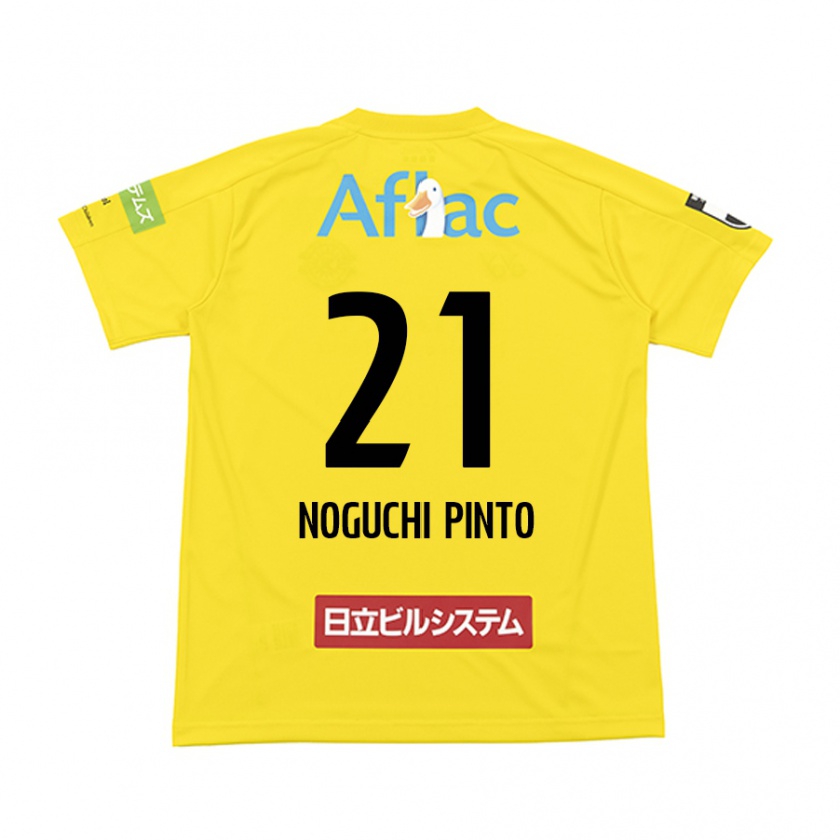 Kandiny Niño Camiseta Amato Noguchi Pinto #21 Amarillo Negro 1ª Equipación 2024/25 La Camisa