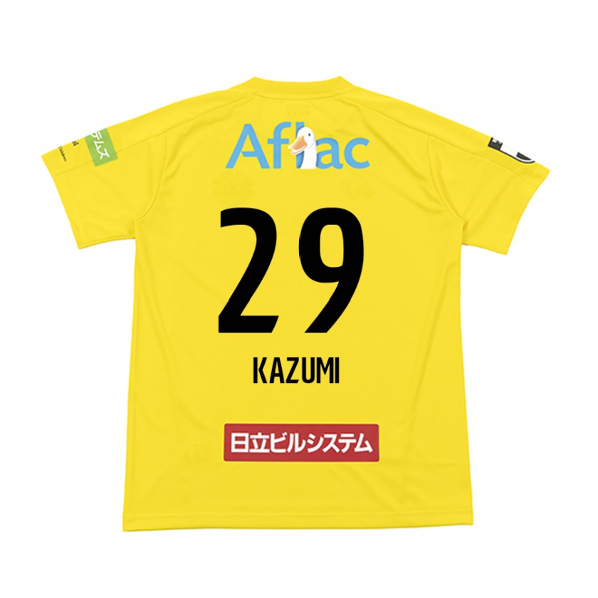 Kandiny Niño Camiseta Takuto Kazumi #29 Amarillo Negro 1ª Equipación 2024/25 La Camisa