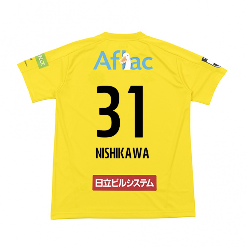 Kandiny Kinderen Genki Nishikawa #31 Geel Zwart Thuisshirt Thuistenue 2024/25 T-Shirt België