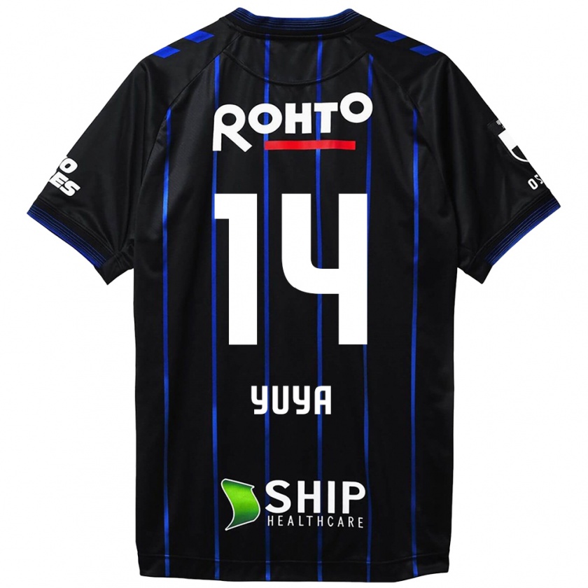 Kandiny Niño Camiseta Yuya Fukuda #14 Azul Negro 1ª Equipación 2024/25 La Camisa