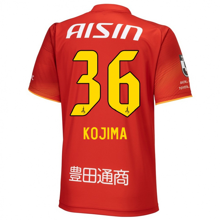 Kandiny Kinderen Aoto Kojima #36 Rood Wit Geel Thuisshirt Thuistenue 2024/25 T-Shirt België