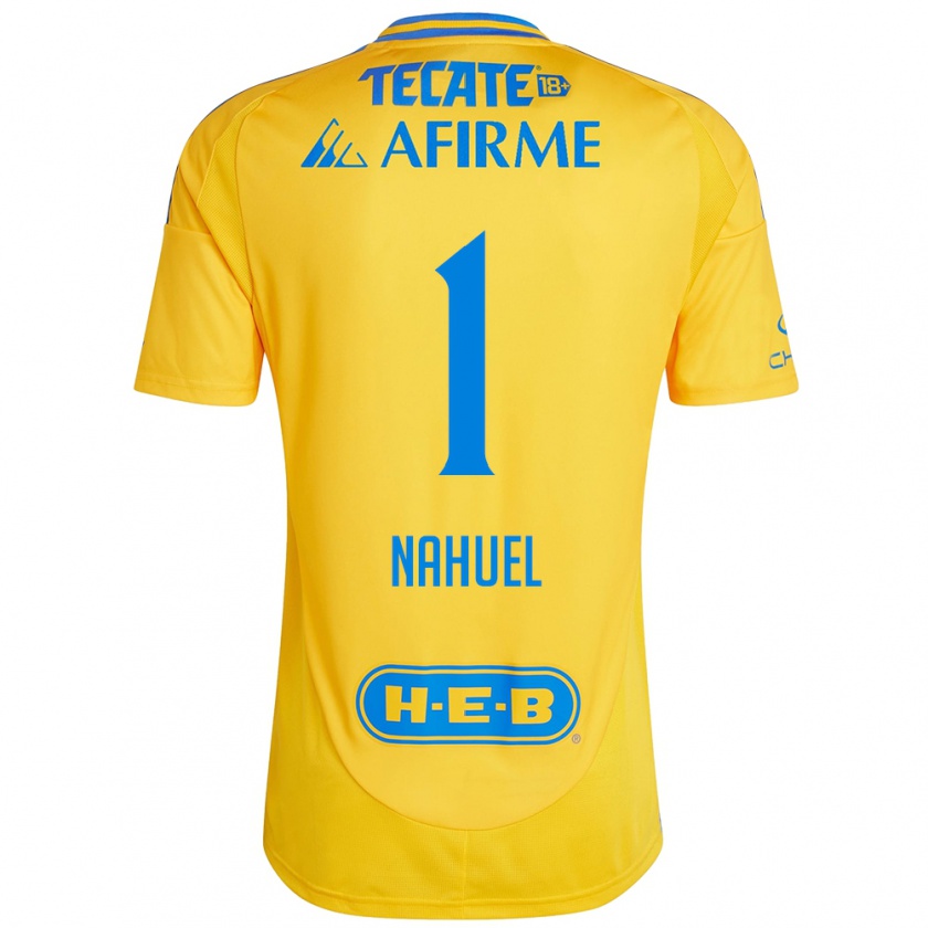 Kandiny Niño Camiseta Nahuel Guzmán #1 Oro Amarillo 1ª Equipación 2024/25 La Camisa